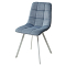 Стул CHILLI SQUARE G108-56 пудровый синий, велюр/ белый каркас