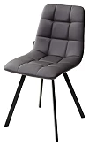 

Стул CHILLI SQUARE HK017-11 темно-серый, PU / чёрный каркас