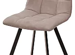 Стул CHILLI SQUARE RU-09 серо-бежевый винтаж, PU / чёрный каркас
