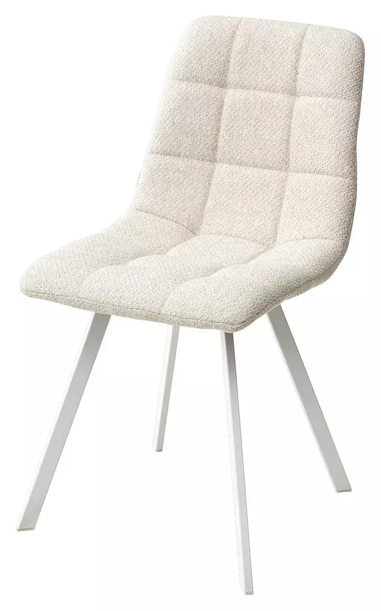 Стул CHILLI SQUARE TRF-11 светло-бежевый, ткань/ белый каркас стул франкфурт пэчворк ткань