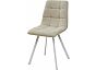 Стул CHILLI SQUARE UF860-01B бежевый, ткань/ белый каркас