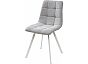 Стул CHILLI SQUARE UF860-02B серо-голубой, ткань/ белый каркас