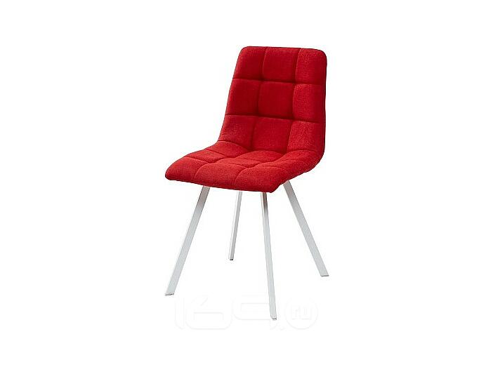 Стул CHILLI SQUARE UF860-16B красный, ткань/ белый каркас