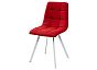 Стул CHILLI SQUARE UF860-16B красный, ткань/ белый каркас
