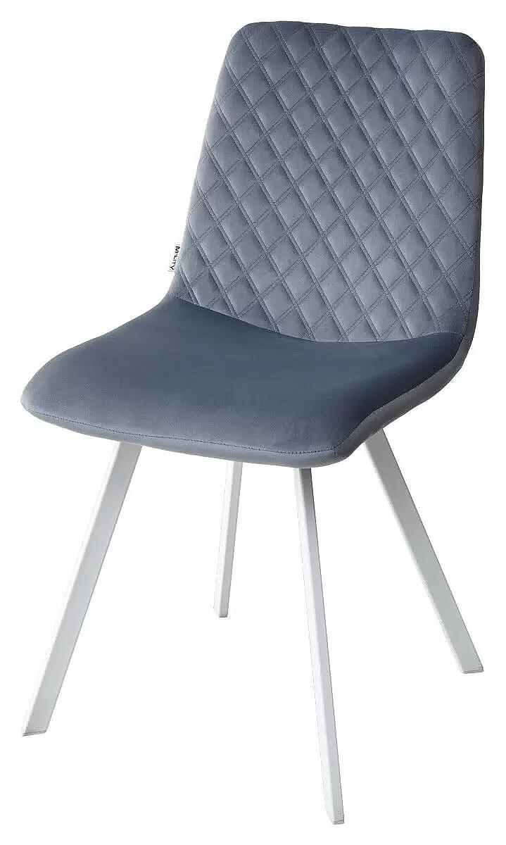 

Стул DAIQUIRI BLUVEL-06 BLUE велюр/ белый каркас, Blue;белый