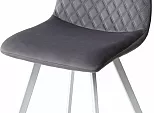 Стул DAIQUIRI BLUVEL-14 GREY / белый каркас, велюр 