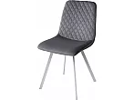Стул DAIQUIRI BLUVEL-14 GREY / белый каркас, велюр 