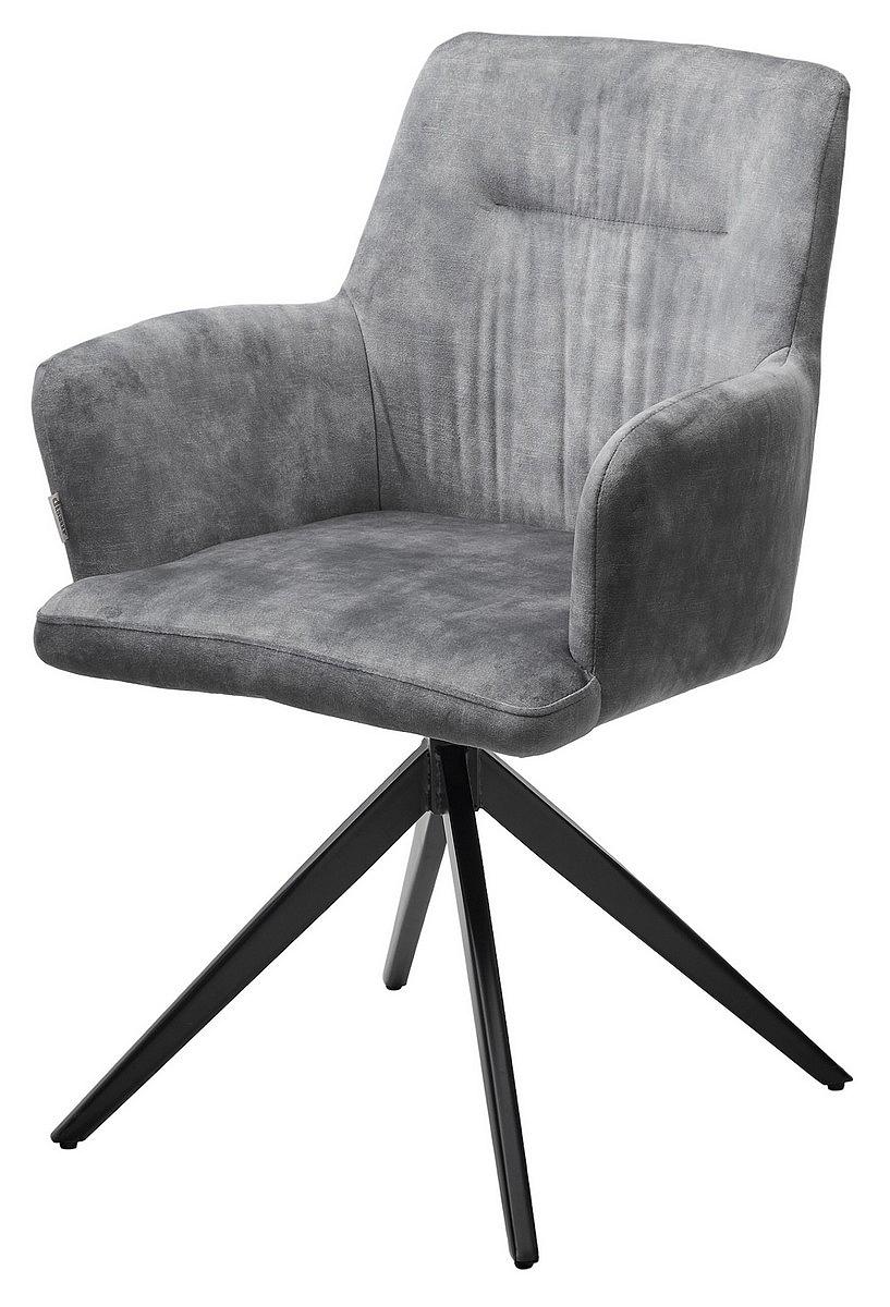 Стул DANTE 360 град. поворот. VT5001-7 античный светло-серый, велюр без пальчиковый/чёрный плетеный стул из роупа лион светло серый