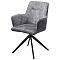Стул DANTE 360 град.поворот UF912-09В античный светло-серый, велюр без "пальчиковый"/черный