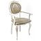 Кресло  Adriano 2 молочный / патина