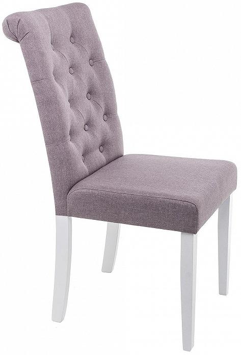 Стул деревянный  Amelia white / fabric fog стул деревянный elegance white fabric grey