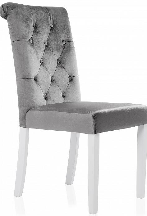 Стул деревянный  Amelia white / fabric grey стул lt c17455 dark grey g521 fabric fb62 paris