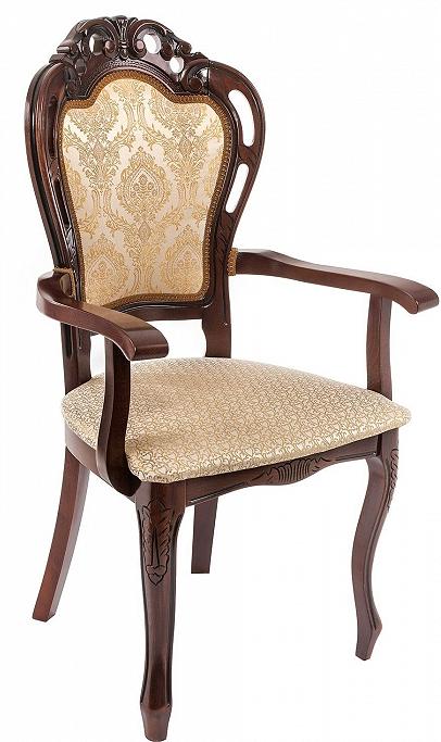 Кресло  Bronte вишня с патиной /  бежевый кпб золотая вишня серый р евро
