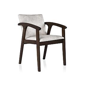 Стул деревянный  Lono tobacco / light grey