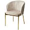 Стул DIANA VBP-207 античный бежевый, велюр / золотой каркас