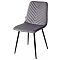 Стул DUKE BLUVEL-14 GREY, велюр / черный каркас