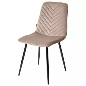 Стул DUKE BLUVEL-40 BEIGE, велюр / черный каркас