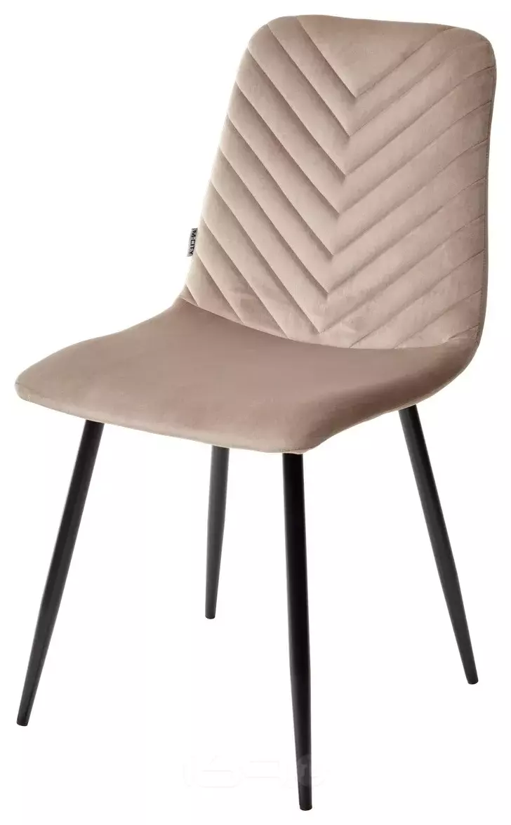 Стул DUKE BLUVEL-40 BEIGE, велюр / черный каркас