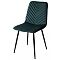 Стул DUKE BLUVEL-78 GREEN, велюр / черный каркас