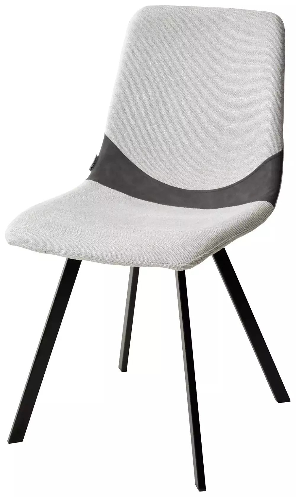 Стул ELLEN WZ2042-18 белая галька фактурный велюр RU-07 серая сталь черный каркас М-City 1840₽