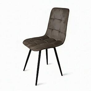 Стул Фред белый матовый (Velutto 24 шоколад)