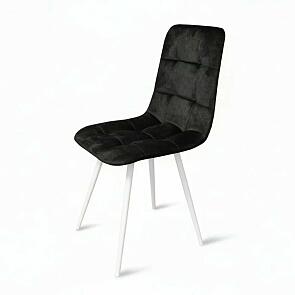 Стул Фред белый матовый (Velutto 34 черный)