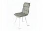 Стул Фред белый матовый (Velutto 52 серый)