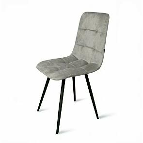 Стул Фред черный матовый (Velutto 52 серый)