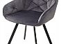 Стул GALE 360 град. поворот. BLUVEL-14 GREY, велюр/ черный каркас