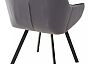 Стул GALE 360 град. поворот. BLUVEL-14 GREY, велюр/ черный каркас