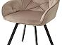 Стул GALE 360 град. поворот. BLUVEL-40 BEIGE, велюр/чёрный каркас