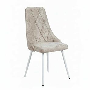 Стул Граф белый матовый (Краш 01 шампань)