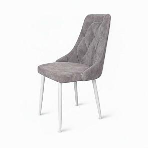 Стул Граф белый матовый (Краш 12 тауп)