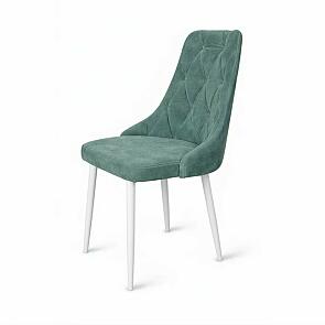 Стул Граф белый матовый (Краш 22 виридиан)