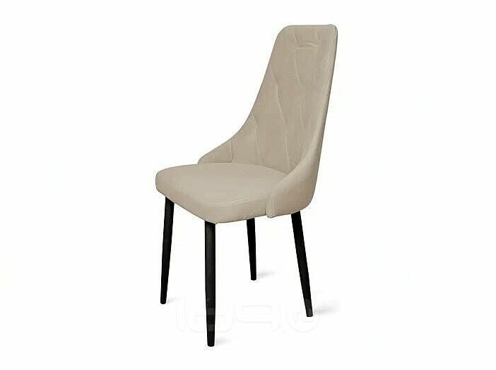 Стул Граф черный матовый (Velutto 07 бежевый)