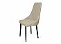 Стул Граф черный матовый (Velutto 07 бежевый)