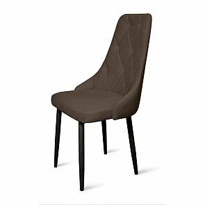 Стул Граф черный матовый (Velutto 24 шоколад)