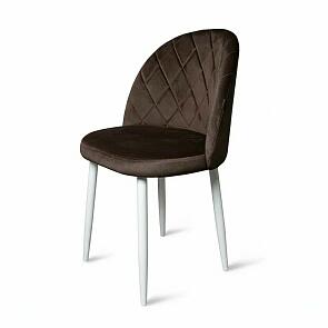 Стул Грейс белый матовый (Velutto 24 шоколад)