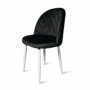Стул Грейс белый матовый (Velutto 34 черный)