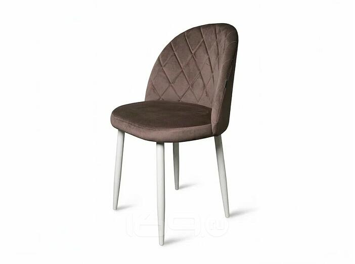 Стул Грейс белый матовый (Velutto 36 какао)