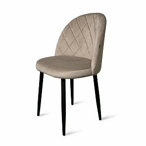 Стул Грейс черный матовый (Velutto 07 бежевый)