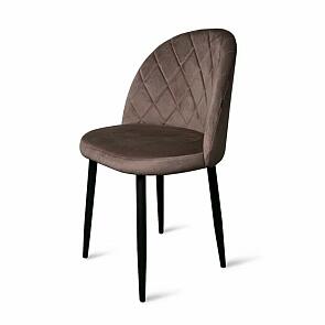 Стул Грейс черный матовый (Velutto 36 какао)