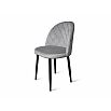 Стул Грейс черный матовый (Velutto 52 серый)