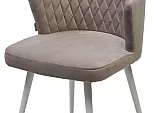 Стул HERMAN 360 град. поворот. ЛАТТЕ #25, велюр / белый каркас