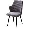 Стул HERMAN 360 град. СЕРЫЙ #27, велюр/чёрный каркас