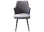 Стул HERMAN 360 град. СЕРЫЙ #27, велюр/чёрный каркас
