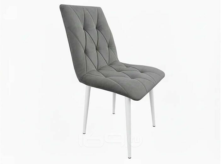 Стул Хилтон белый матовый (Velutto 32 графит)