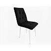 Стул Хилтон белый матовый (Velutto 34 черный)