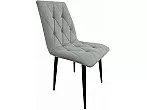 Стул Хилтон черный матовый (Velutto 52 серый)