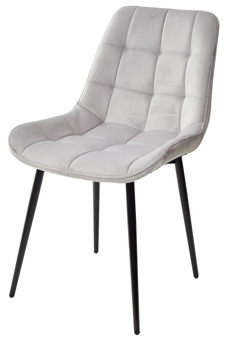 Стул AV 405 ХОФМАН, цвет светло-серый #H09, велюр / черный каркас плетеный стул из роупа лион светло серый